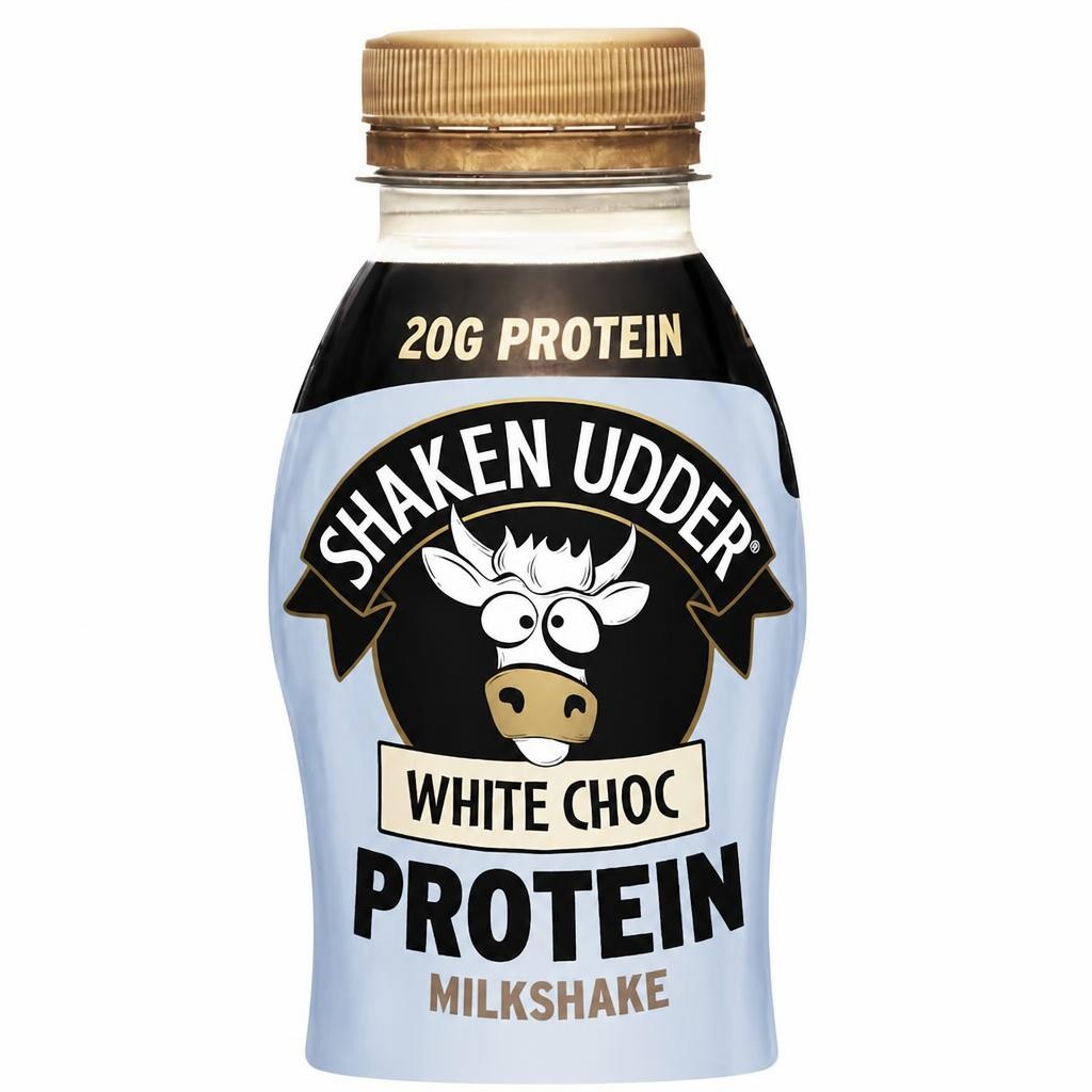 Shaken Udder White Choc Protein Milkshake 330ml