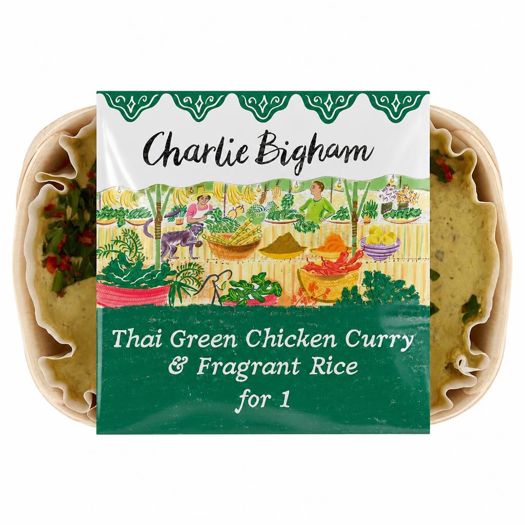Charlie Bigham's Thai Green Chicken Curry & Fragrant Rice 403g