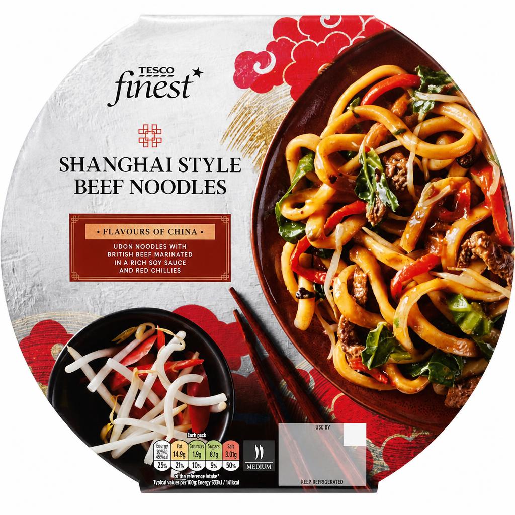 Tesco Finest Beef Shanghai Style Noodles 380g