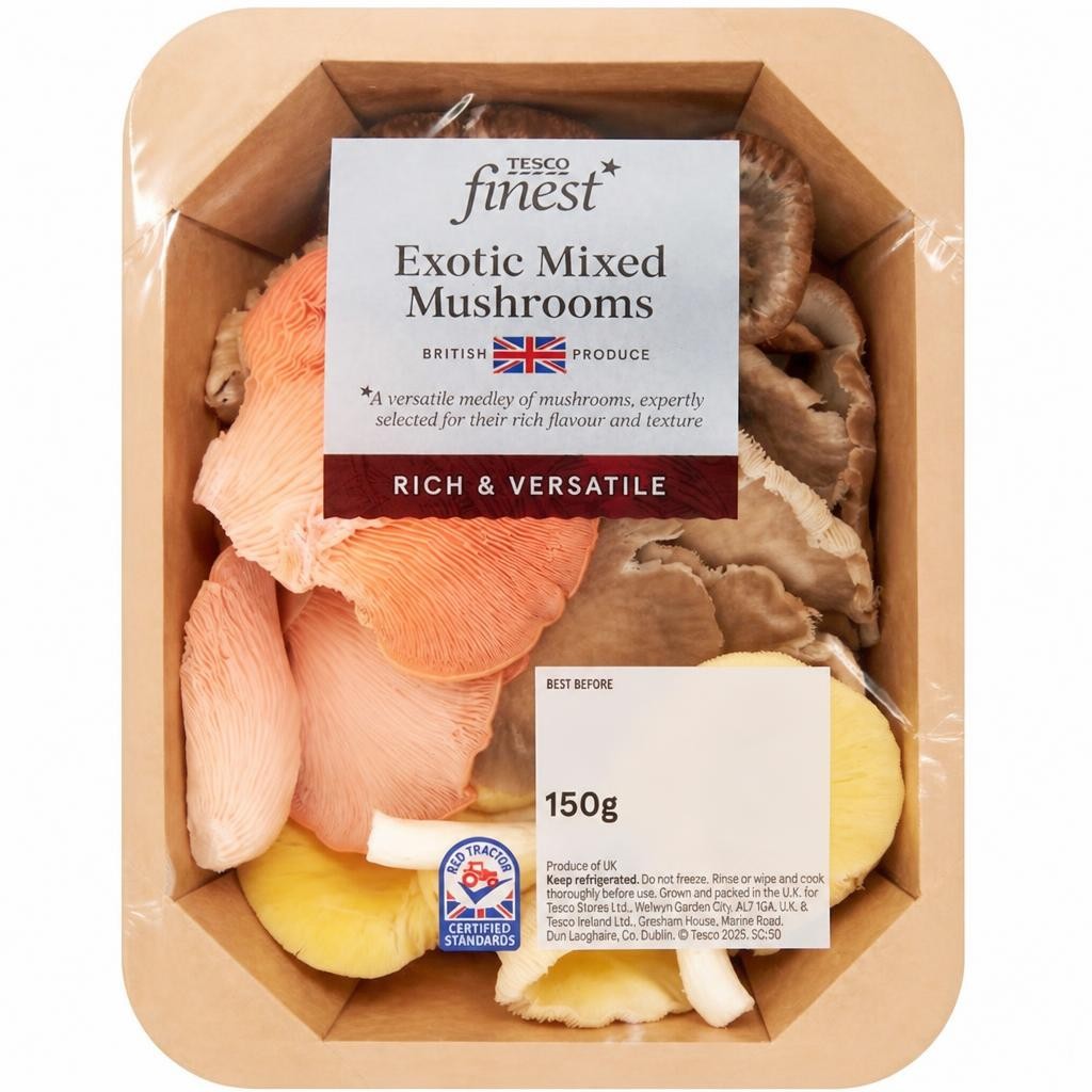 Tesco Finest Exotic Mixed Mushrooms 150G