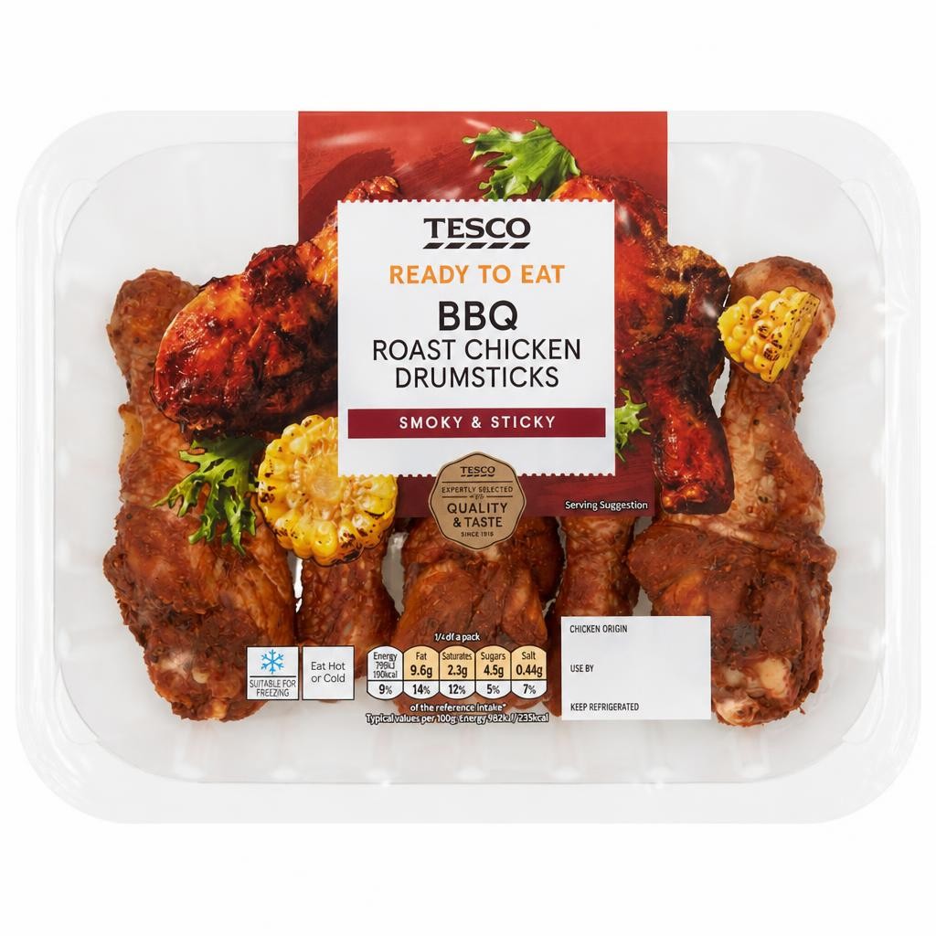 Tesco BBQ Roast Chicken Drumsticks 430g
