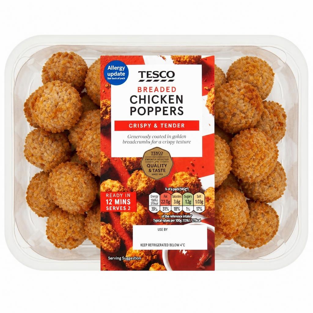 Tesco Breaded Chicken Poppers 300g