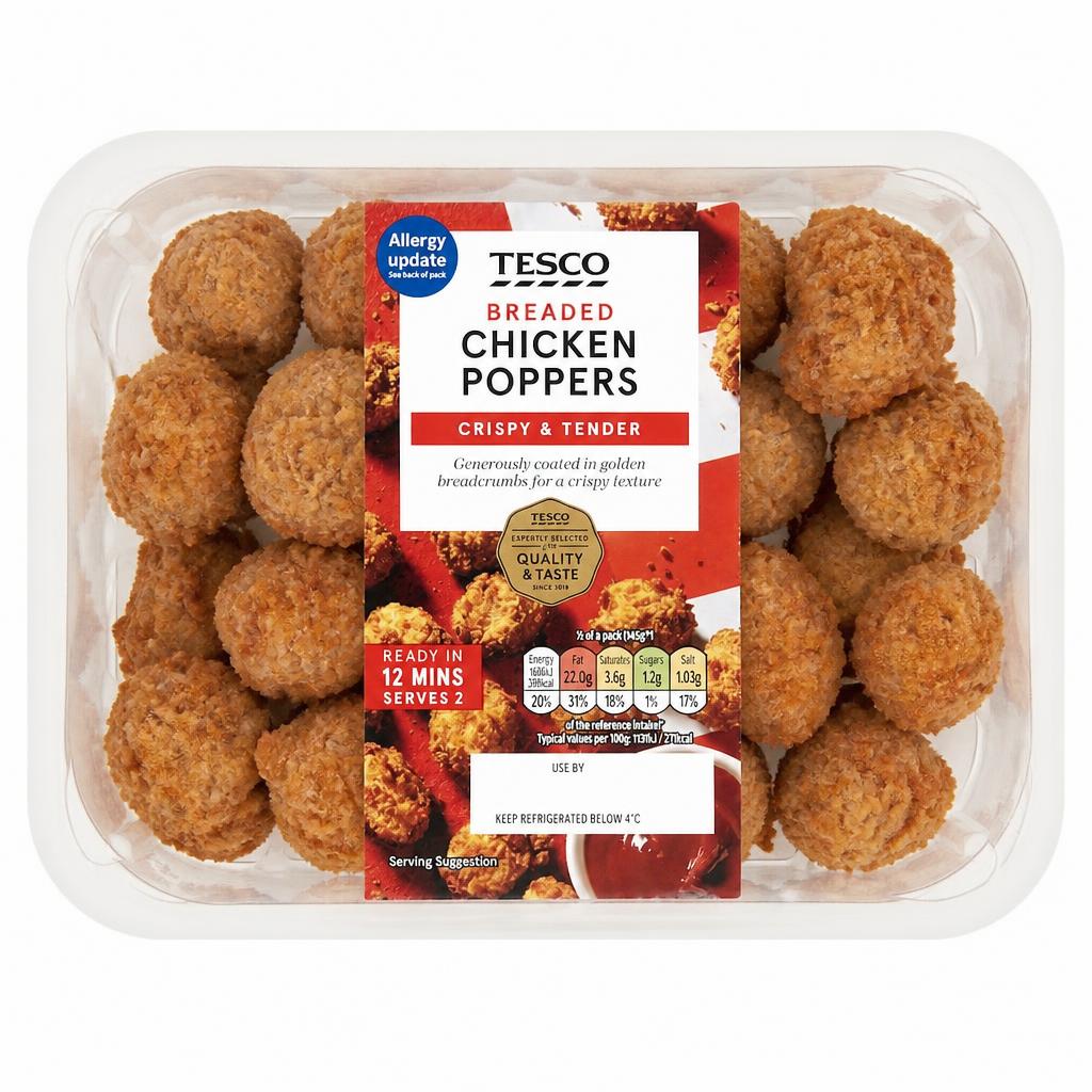 Tesco Breaded Chicken Poppers 300g