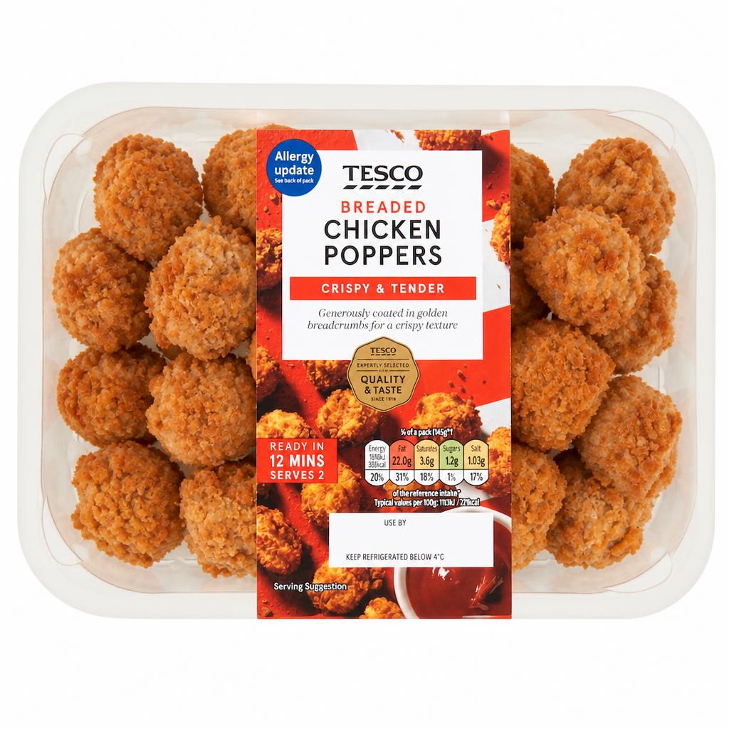 Tesco Breaded Chicken Poppers 300g