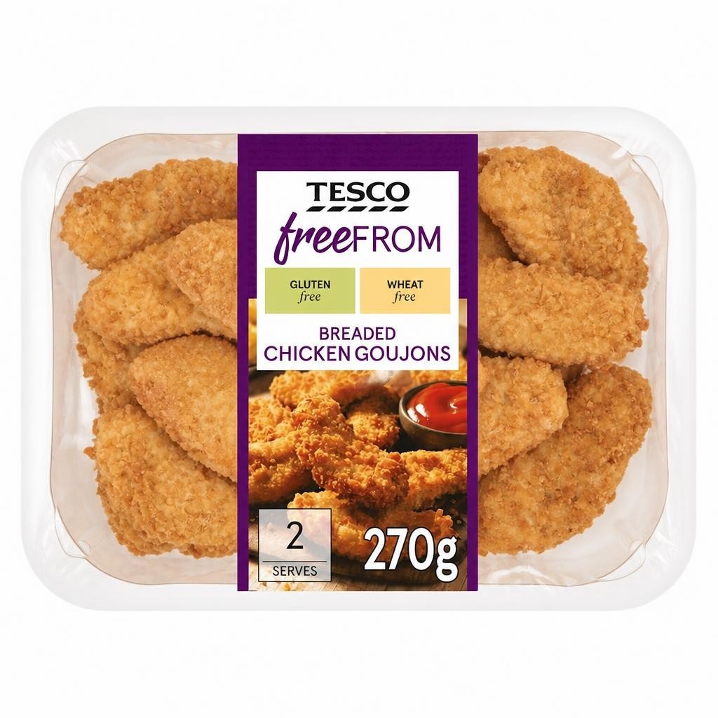 Tesco Free From Breaded Chicken Goujons 270g