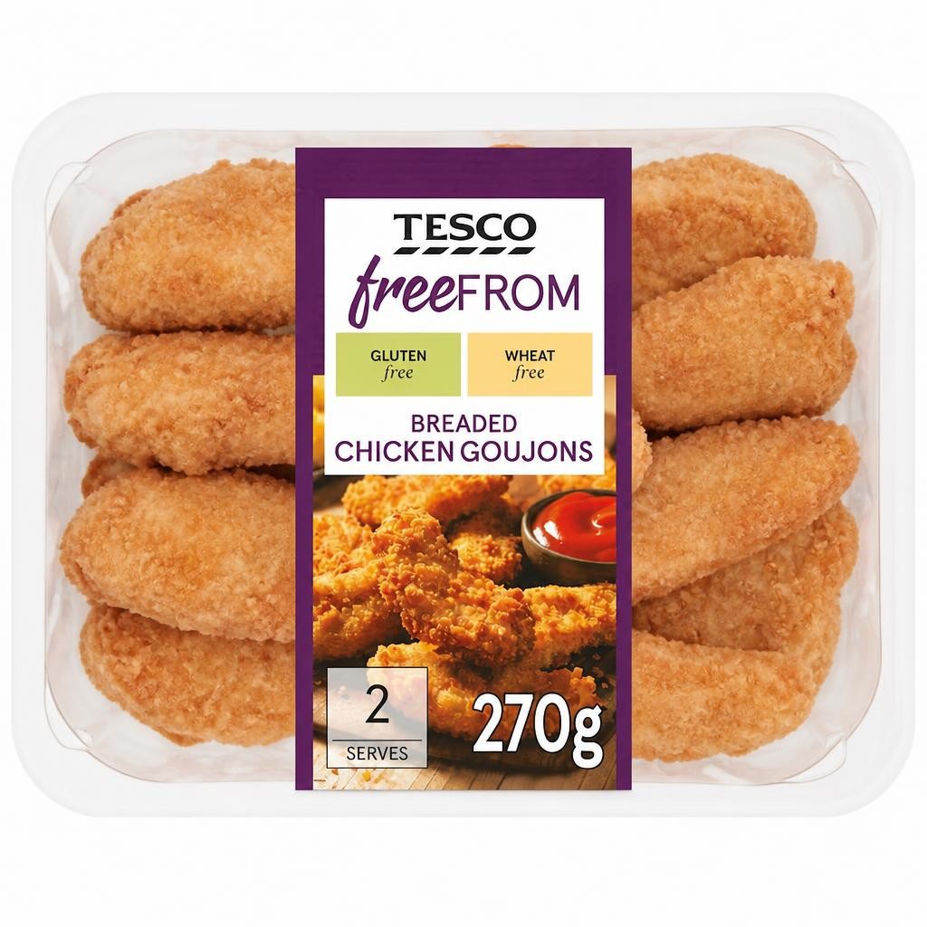 Tesco Free From Breaded Chicken Goujons 270g