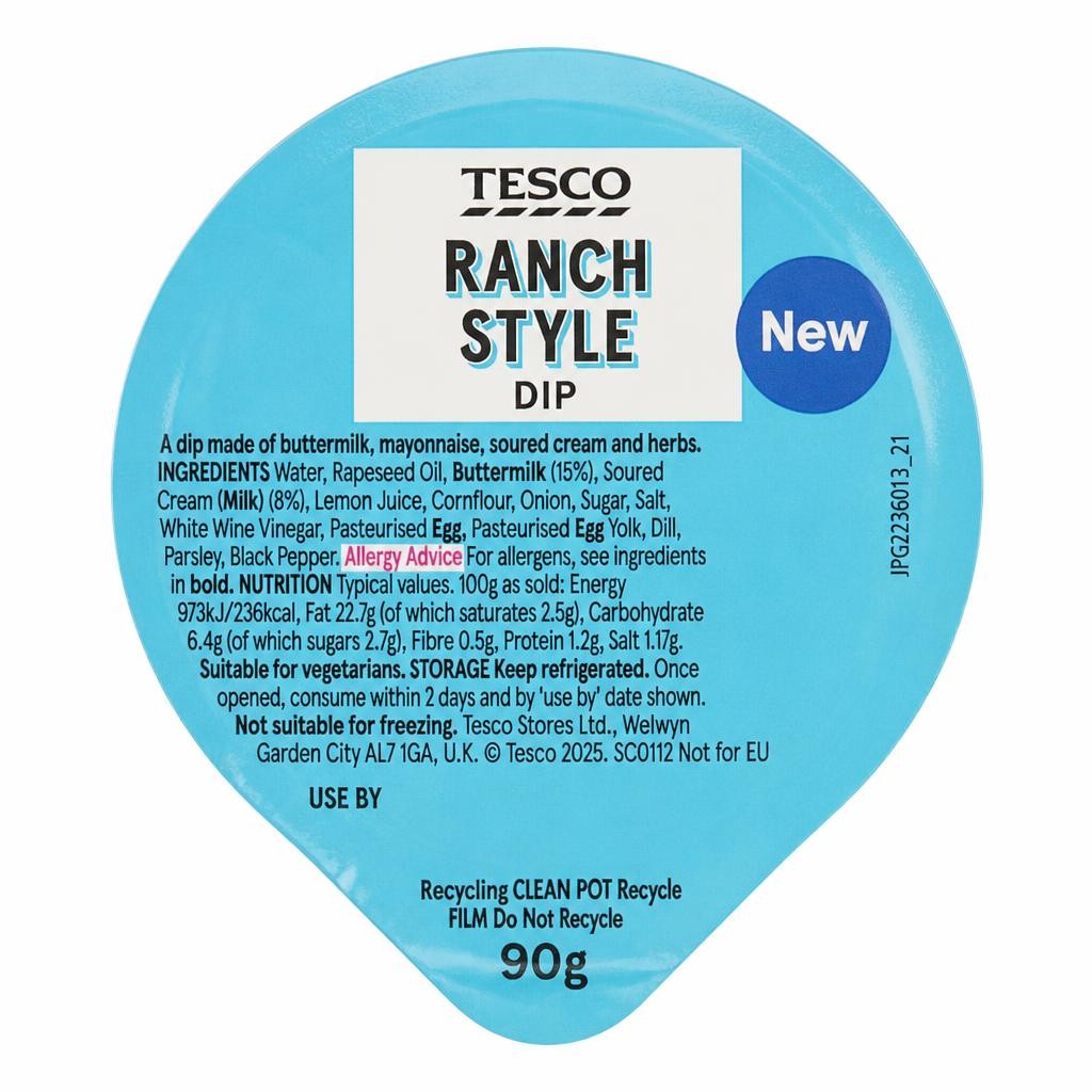 Tesco Ranch Style Dip 90g