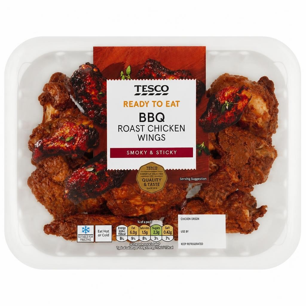 Tesco BBQ Roast Chicken Wings 525g