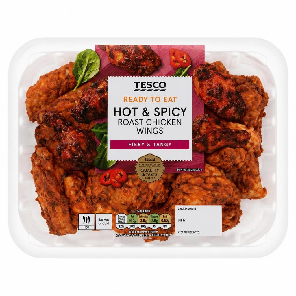 Tesco Hot & Spicy Roast Chicken Wings 525g