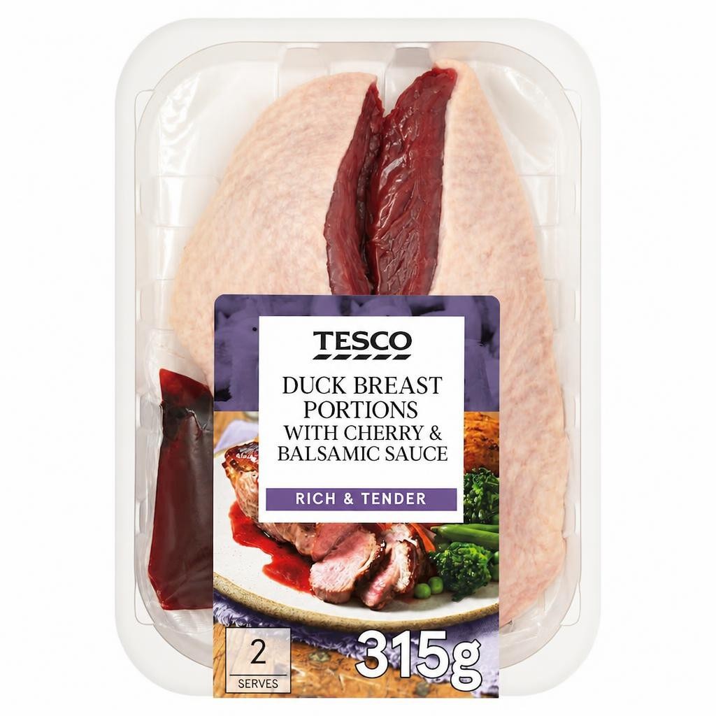 Tesco Duck Breast Portions Cherry Balsamic Sauce 315g