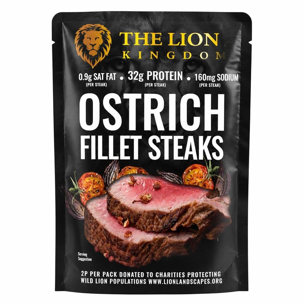 The Lions Kingdom Ostrich Fillet Steak x2 250g