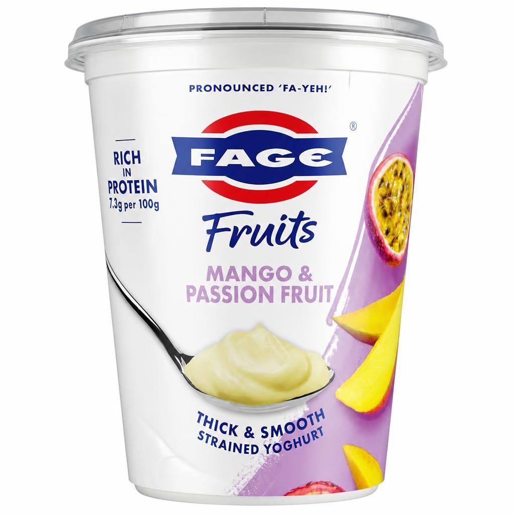 Fage Fruits Thick & Smooth Strained Yoghurt - Mango & Passion Fruit 380g