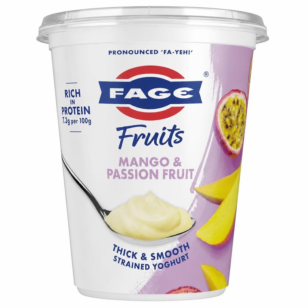 Fage Fruits Thick & Smooth Strained Yoghurt - Mango & Passion Fruit 380g