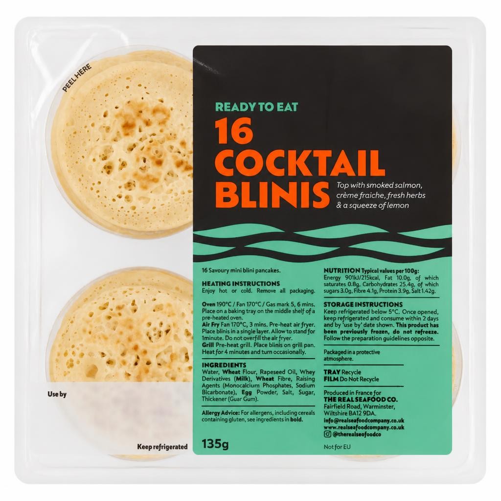 The Real Seafood Co. 16 Cocktail Blinis 135g
