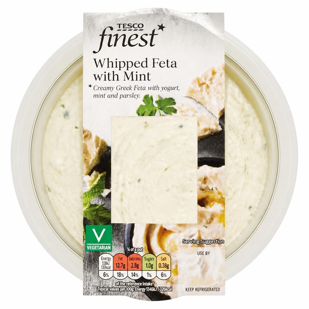 Tesco Finest Whipped Feta With Mint 160G