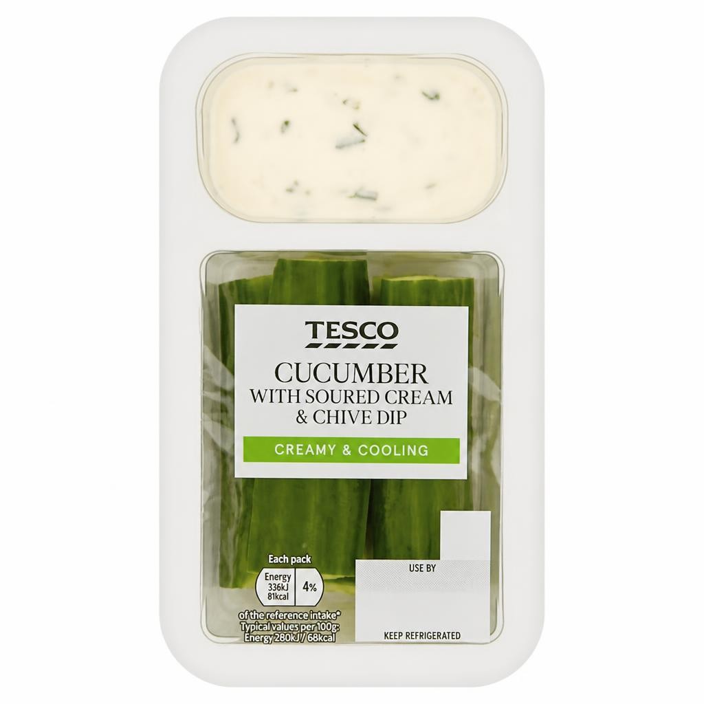 Tesco Cucumber With Soured Cream & Chive Dip 120g