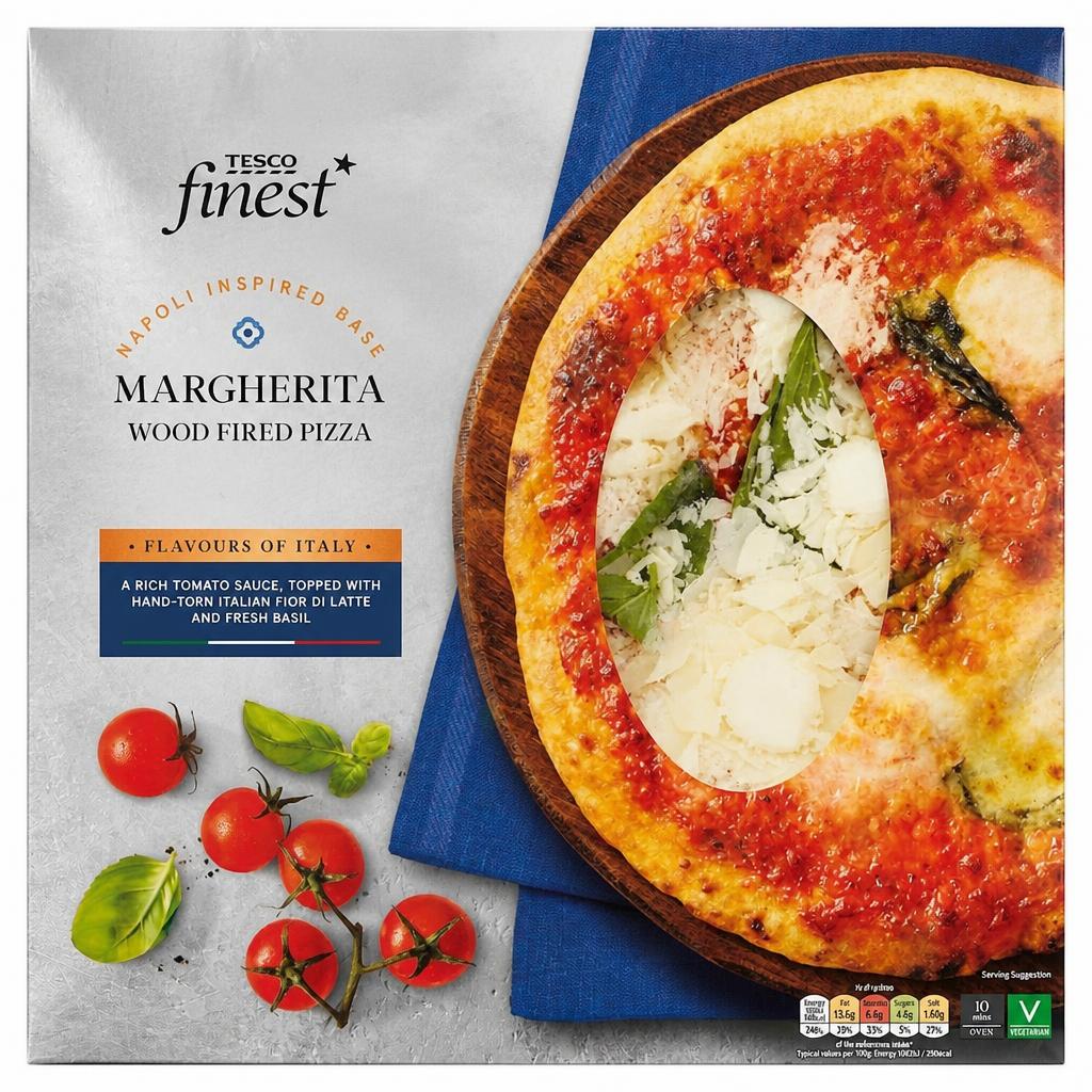Tesco Finest Margherita Wood Fired Pizza 410g