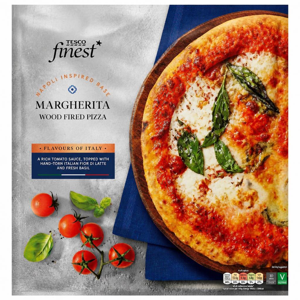 Tesco Finest Margherita Wood Fired Pizza 410g