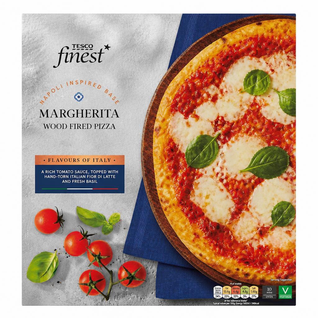 Tesco Finest Margherita Wood Fired Pizza 410g