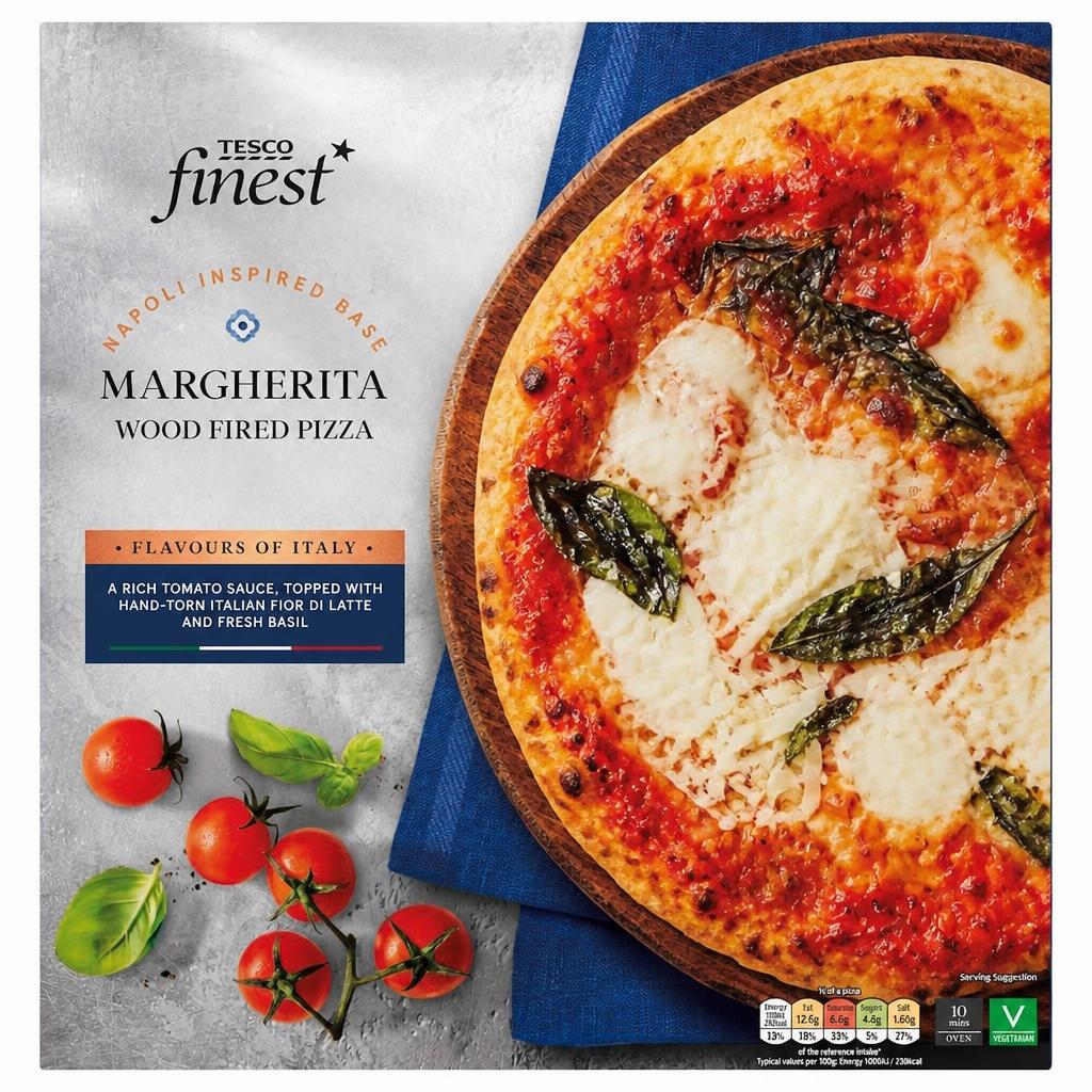 Tesco Finest Margherita Wood Fired Pizza 410g
