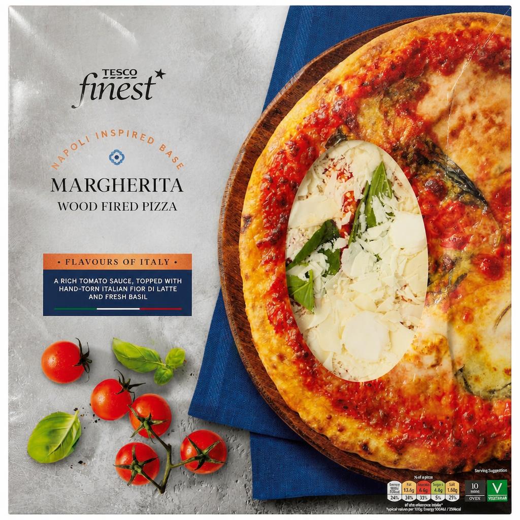 Tesco Finest Margherita Wood Fired Pizza 410g