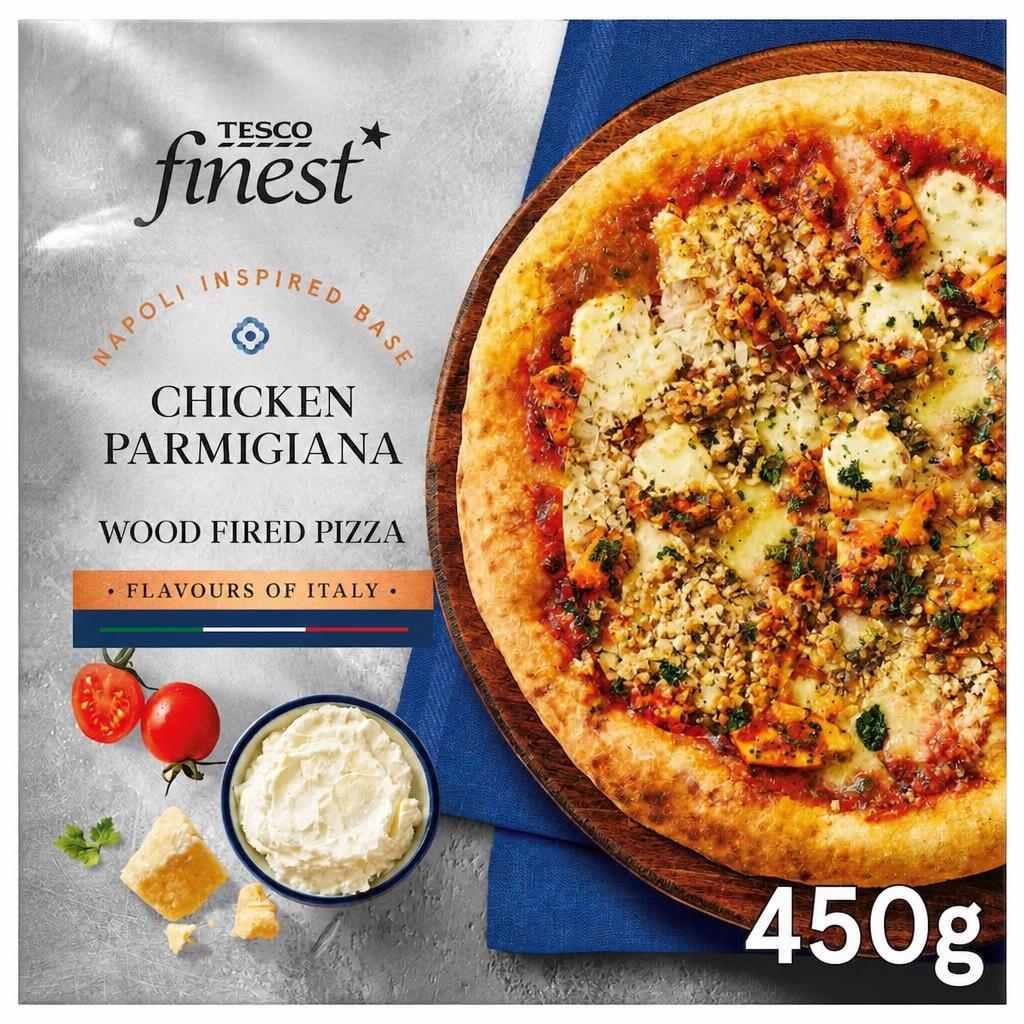 Tesco Finest Chicken Parmigiana Wood Fired Pizza 450g