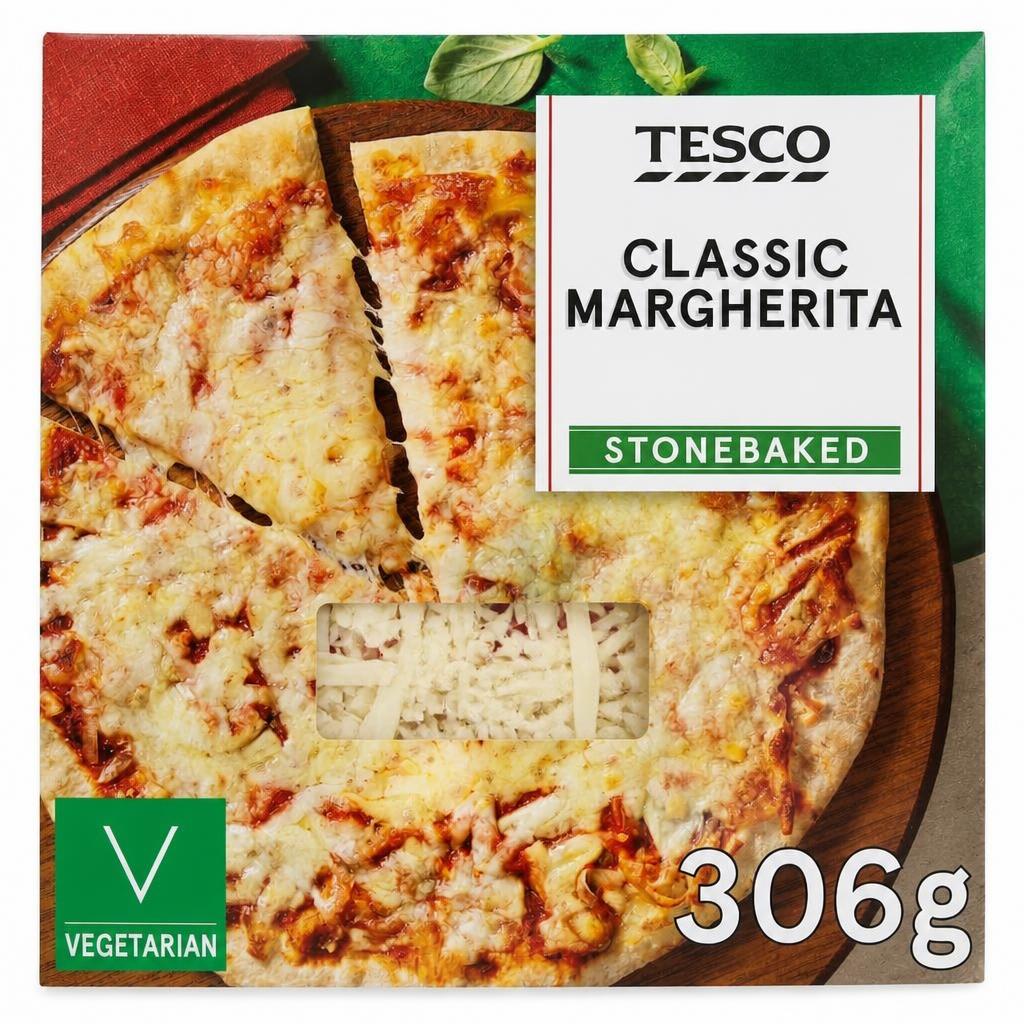 Tesco Stonebaked Classic Margherita Pizza 306g