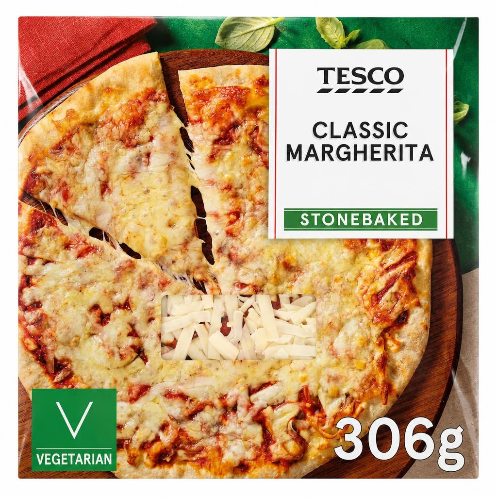 Tesco Stonebaked Classic Margherita Pizza 306g