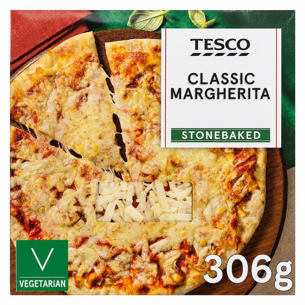 Tesco Stonebaked Classic Margherita Pizza 306g