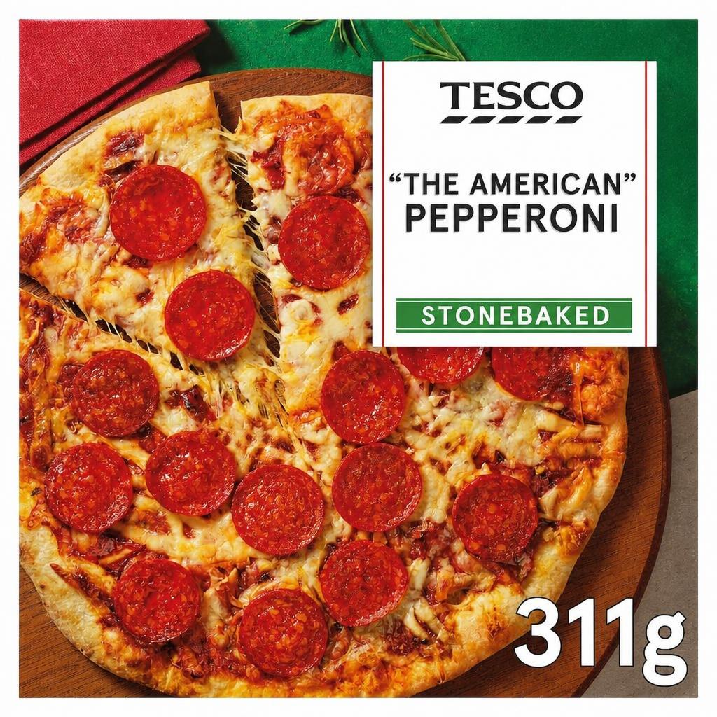 Tesco Stonebaked The American Pepperoni Pizza 311g
