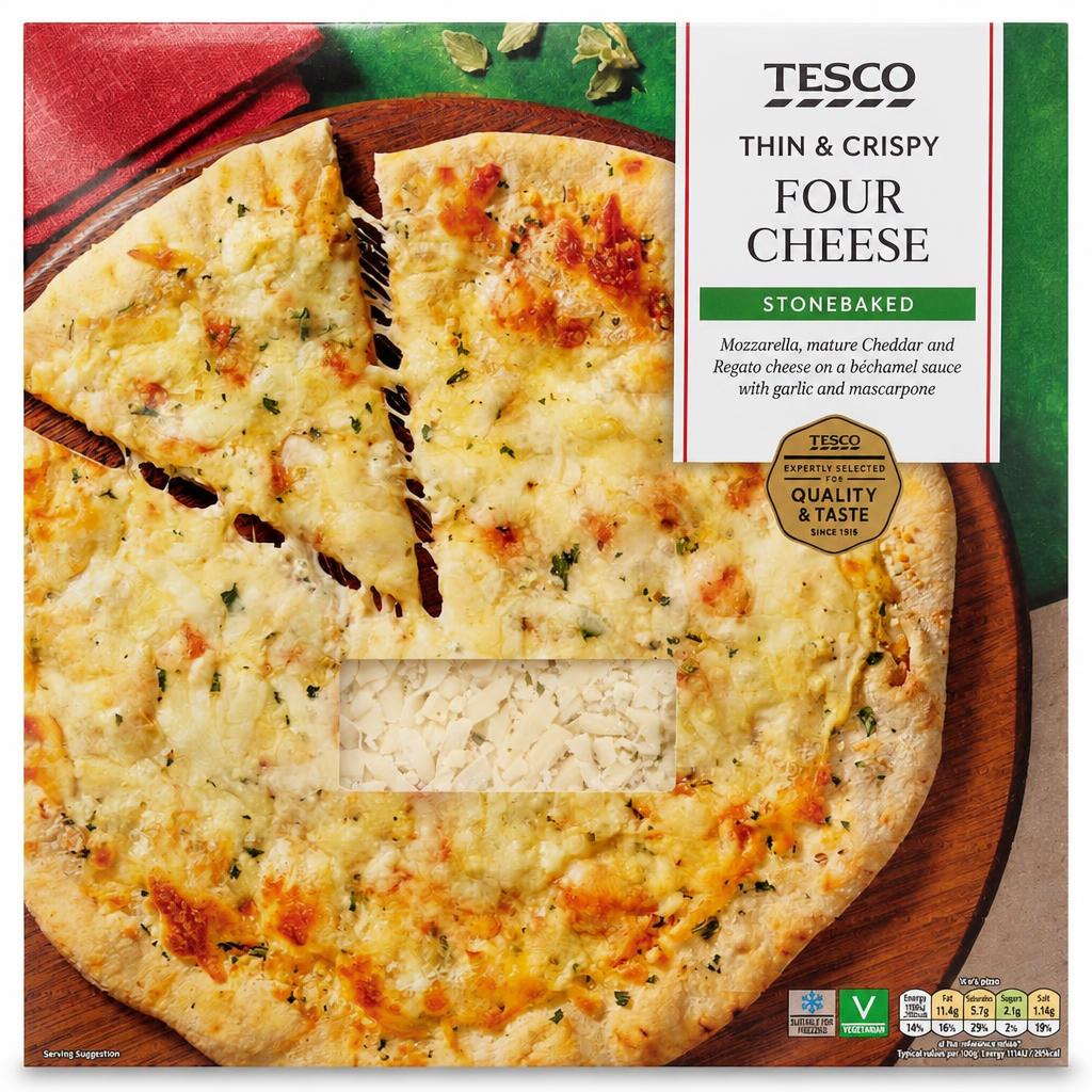 Tesco Stonebaked Four Cheese Feast Pizza 290g