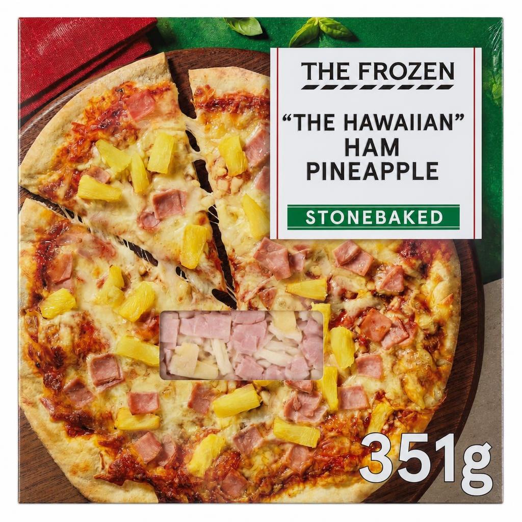 Tesco Stonebaked "The Hawaiian" Ham & Pineapple Pizza 351g