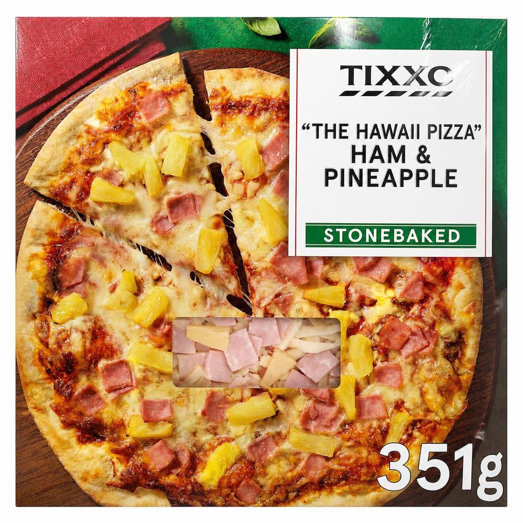 Tesco Stonebaked "The Hawaiian" Ham & Pineapple Pizza 351g