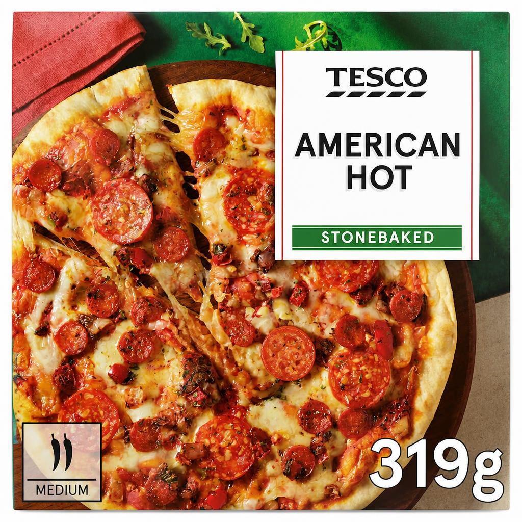 Tesco Stonebaked American Hot 319g