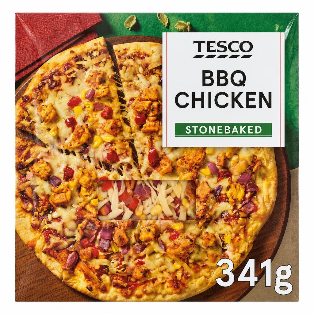 Tesco Stonebaked BBQ Chicken Pizza 341g