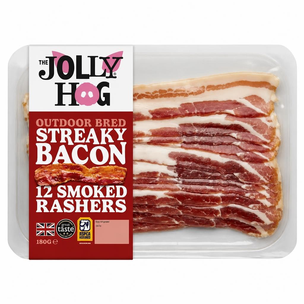 The Jolly Hog Smoked Streaky Bacon 180g