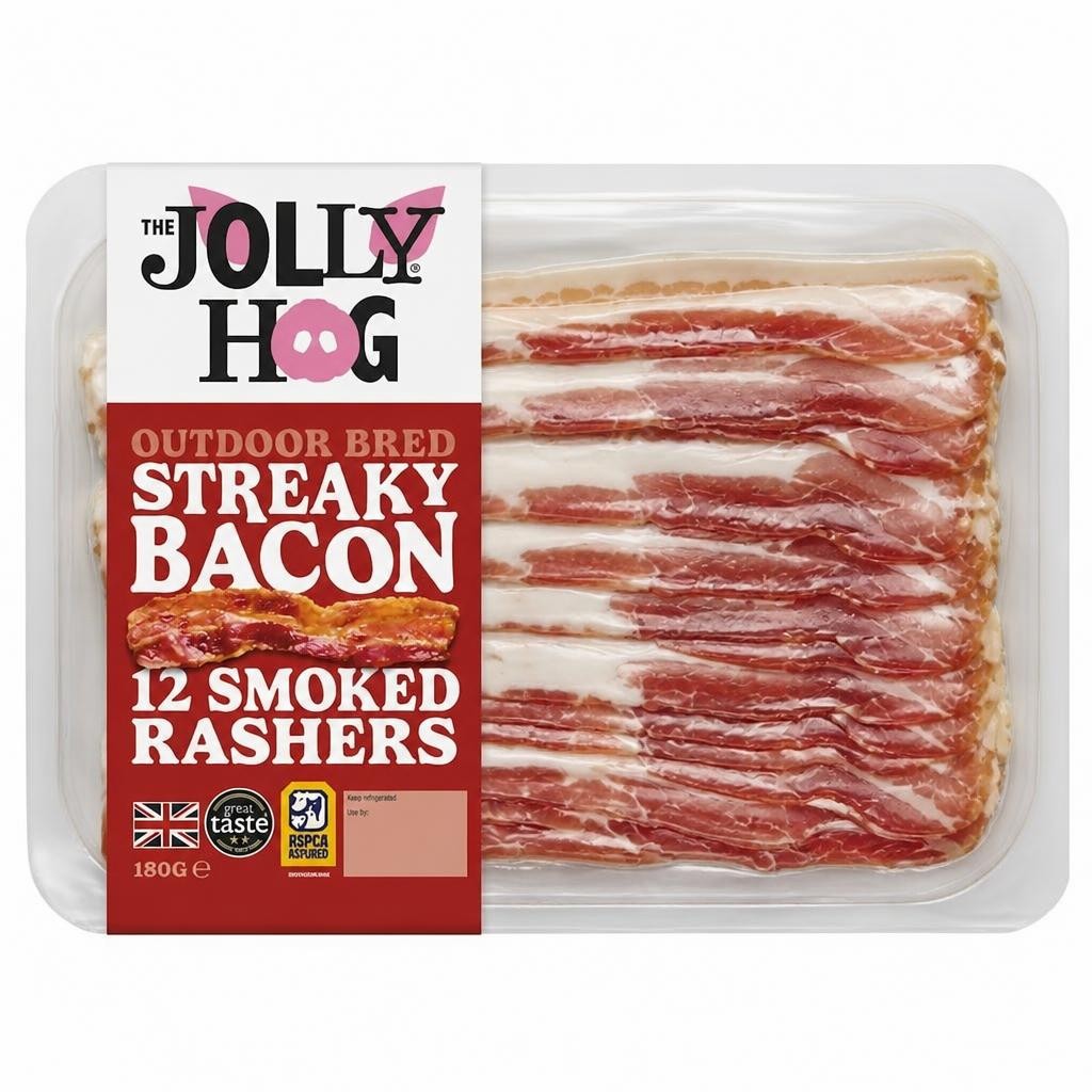 The Jolly Hog Smoked Streaky Bacon 180g