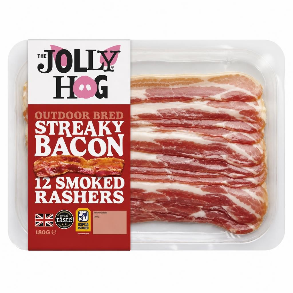 The Jolly Hog Smoked Streaky Bacon 180g