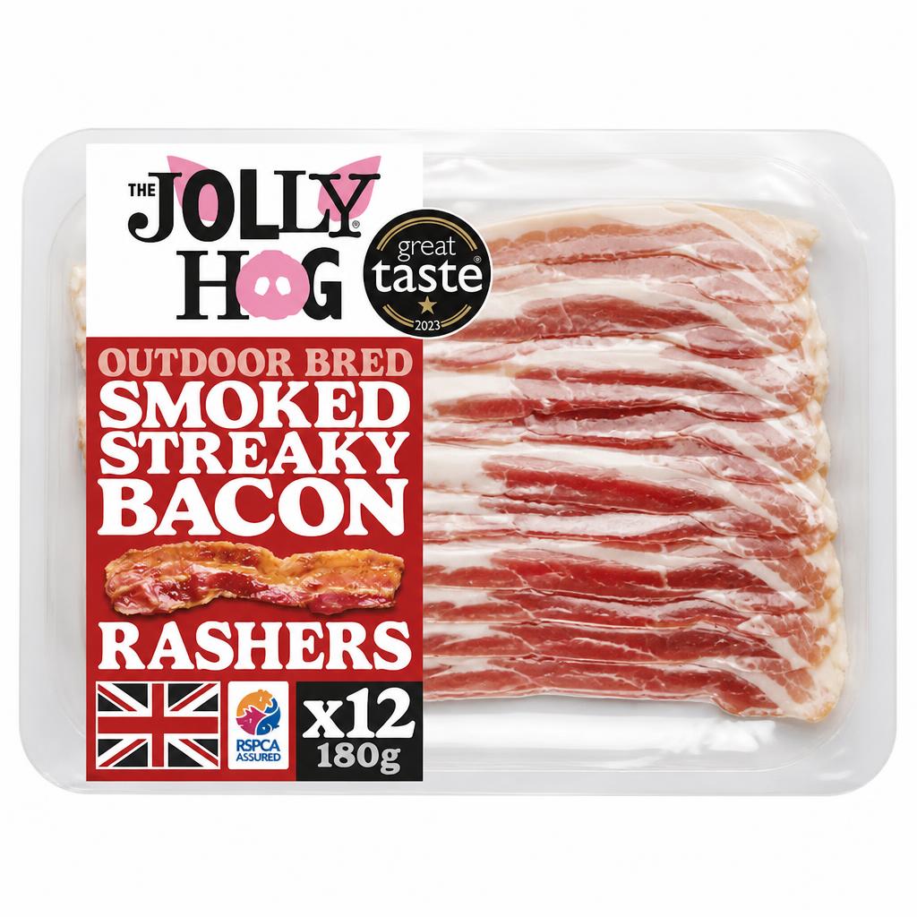 The Jolly Hog Smoked Streaky Bacon 180g
