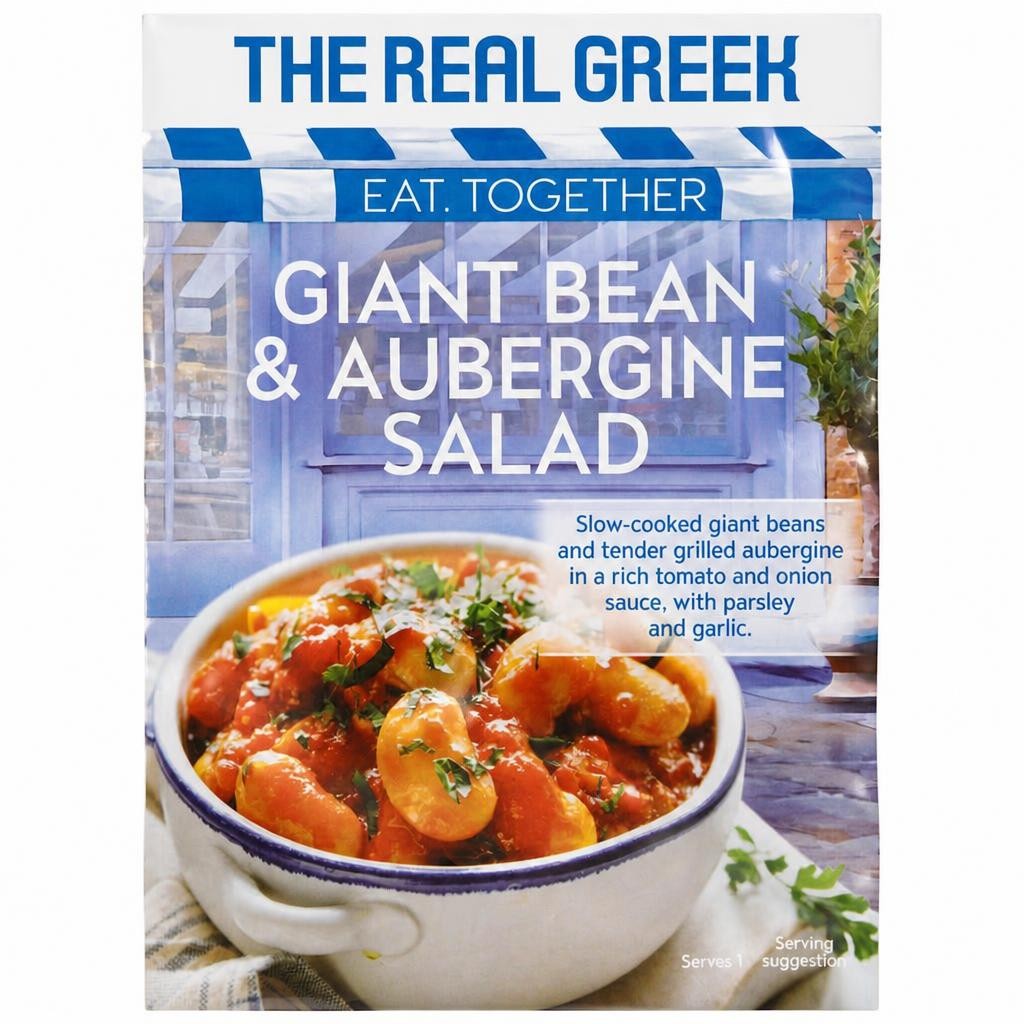 The Real Greek Giant Bean & Aubergine Salad 200g