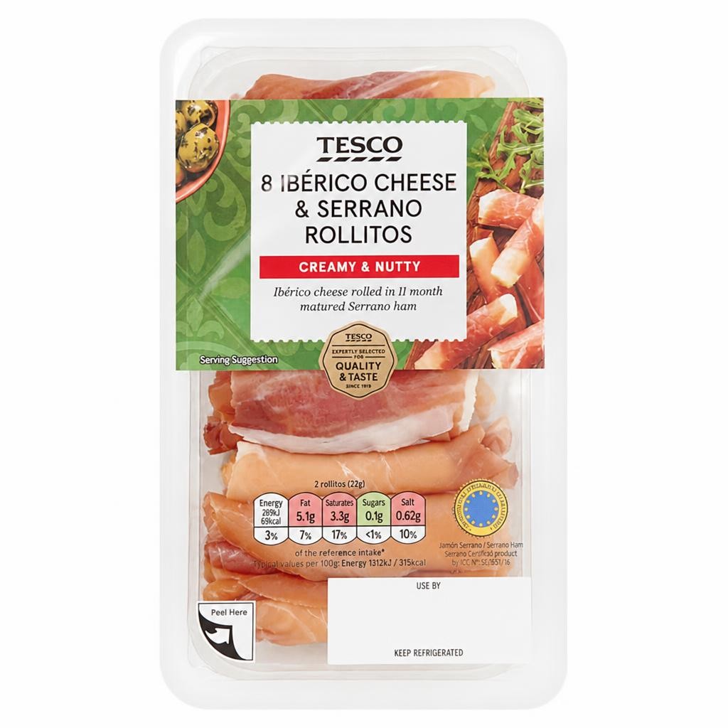 Tesco Iberico Cheese & Serrano Rollitos 88g
