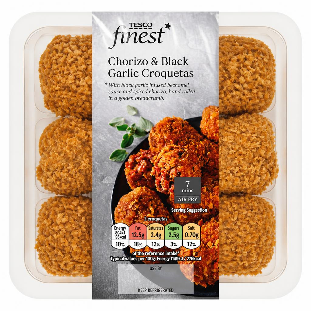 Tesco Finest Chorizo & Black Garlic Croquetas 210g