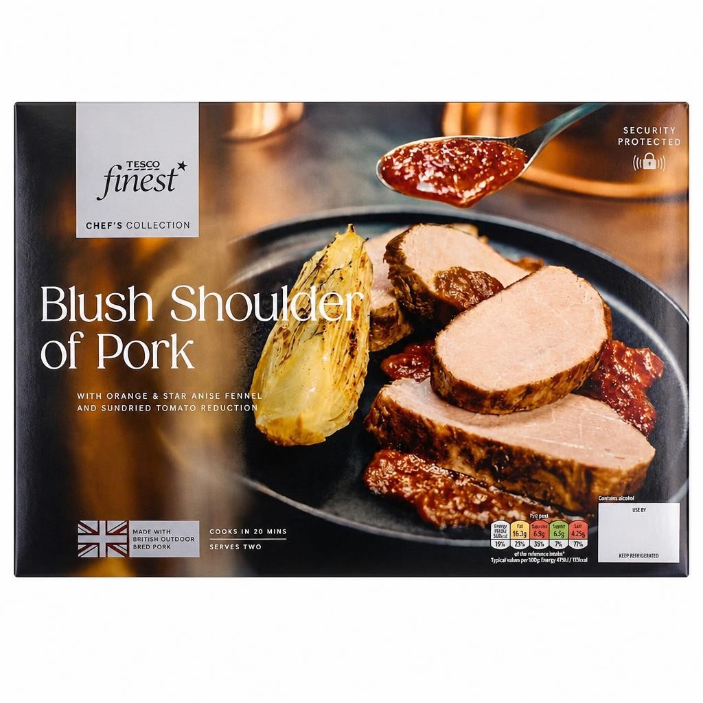 Tesco Finest Chef's Collection Presa of pork with fennel & sundried tomato reduction 805g