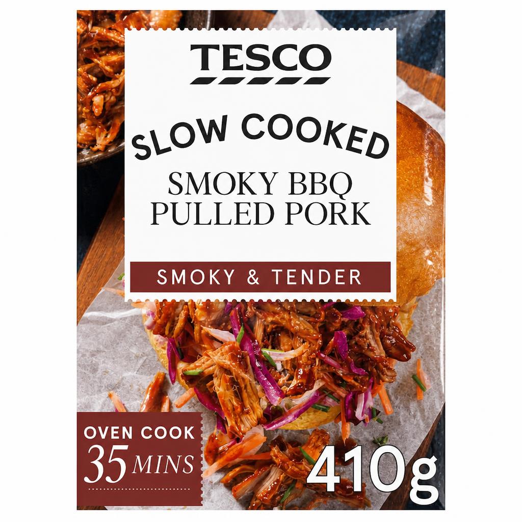 Tesco Slow Cooked Smoky BBQ Pulled Pork 410g