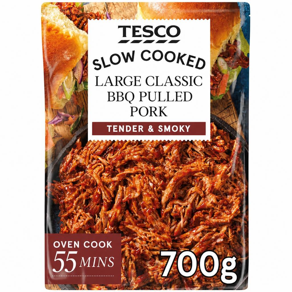Tesco Slow Cooked Large Smoky BBQ Pulled Pork 700g