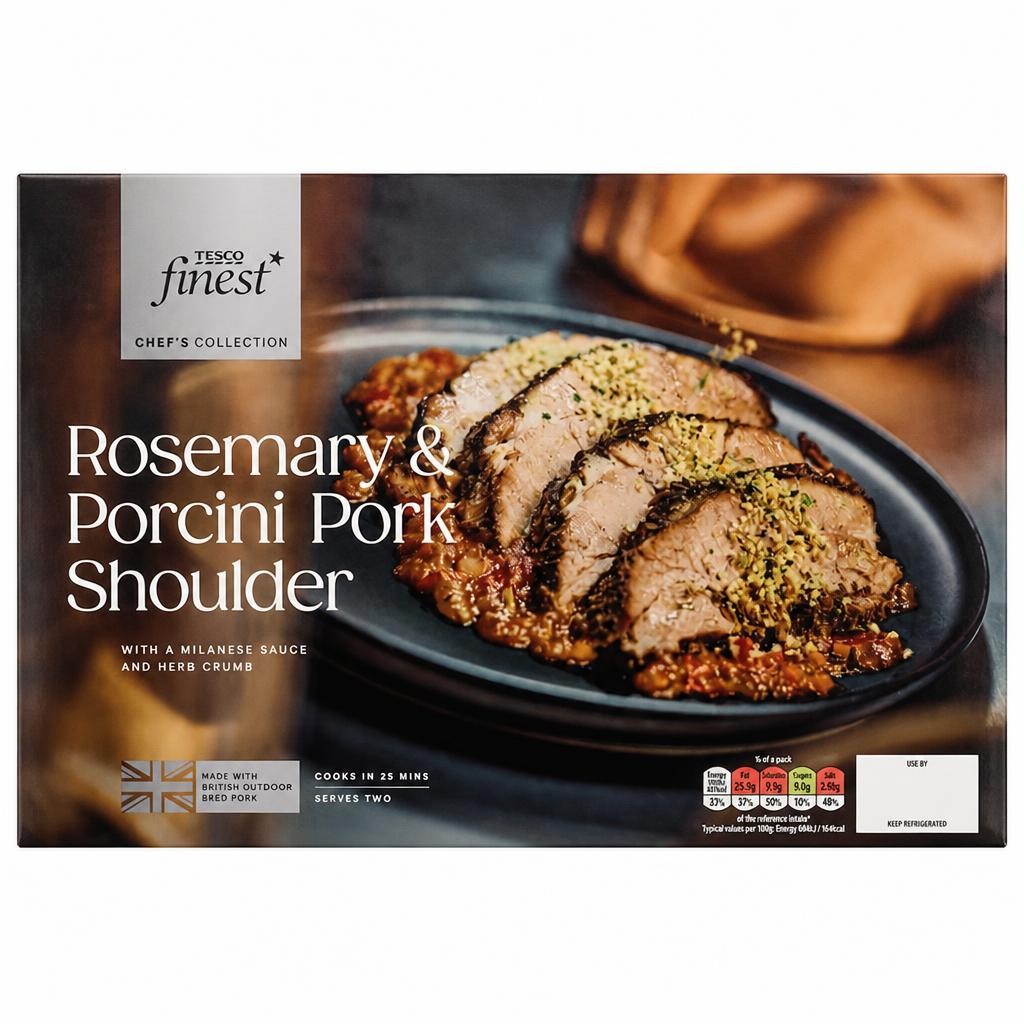 Tesco Finest Chef's Collection Rosemary & Porcini Pork Shoulder 745g