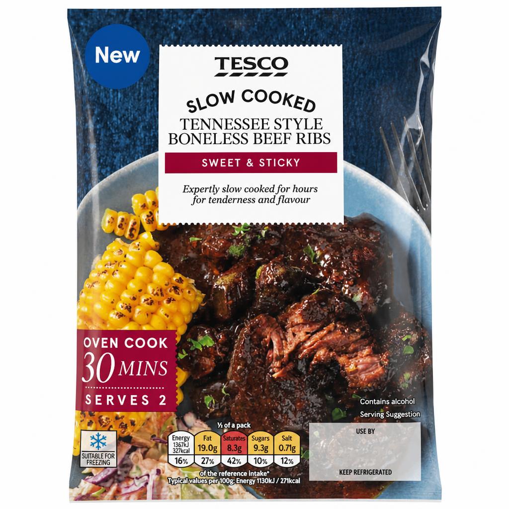 Tesco Slow Cooked Tennesse Style Boneless Beef 370g