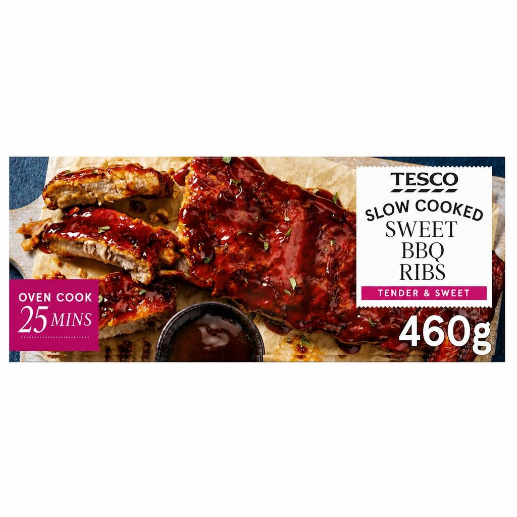 Tesco Sweet BBQ Ribs 460g