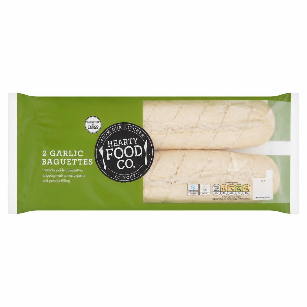 Hearty Food Co. Twin Garlic Baguette 330g