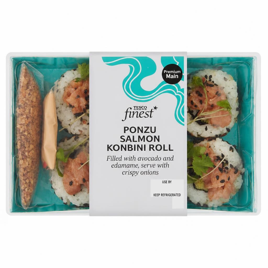 Tesco Finest Ponzu Salmon Konbini Roll 182g